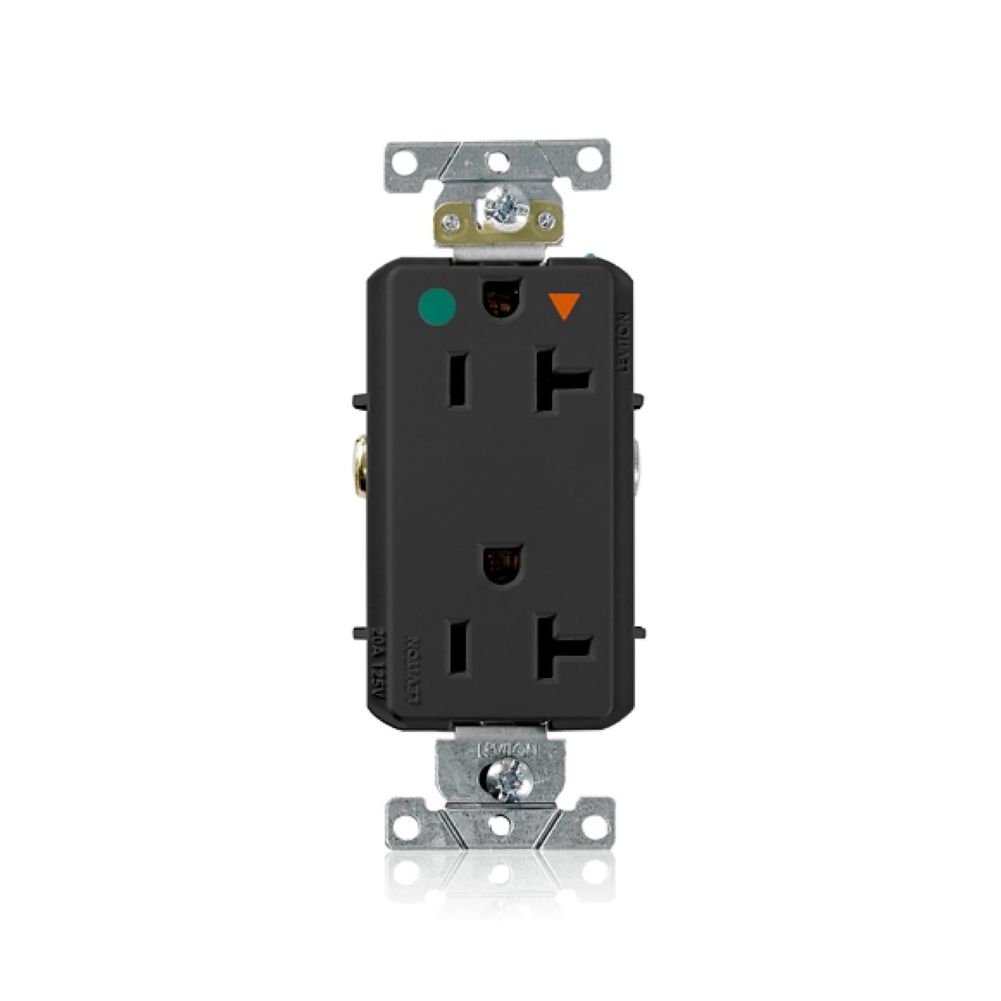 Contacto Dúplex Grado Hospital 20A 2P 3H Negro Leviton