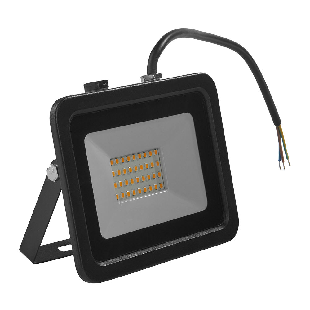 Reflector LED Luz cálida 30W Negro Illux