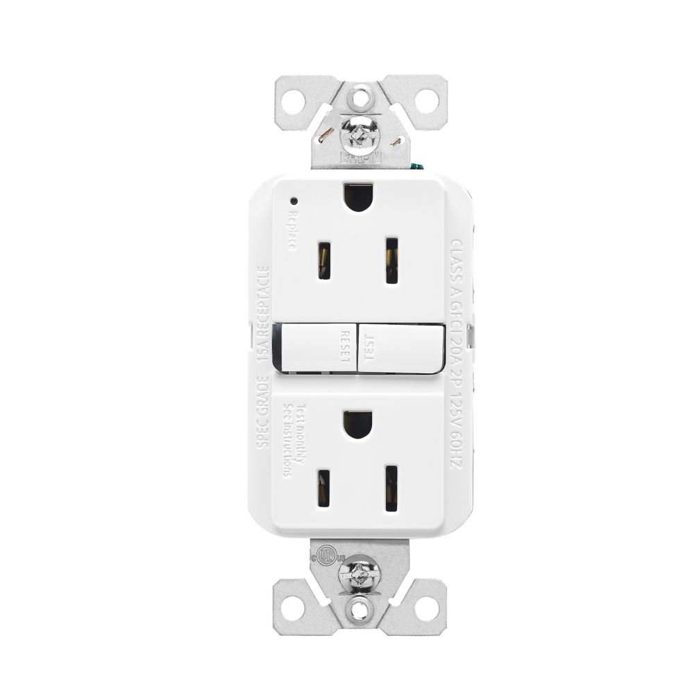 Receptaculo Duplex GFCI 15A 125V Blanco Arrow Hart