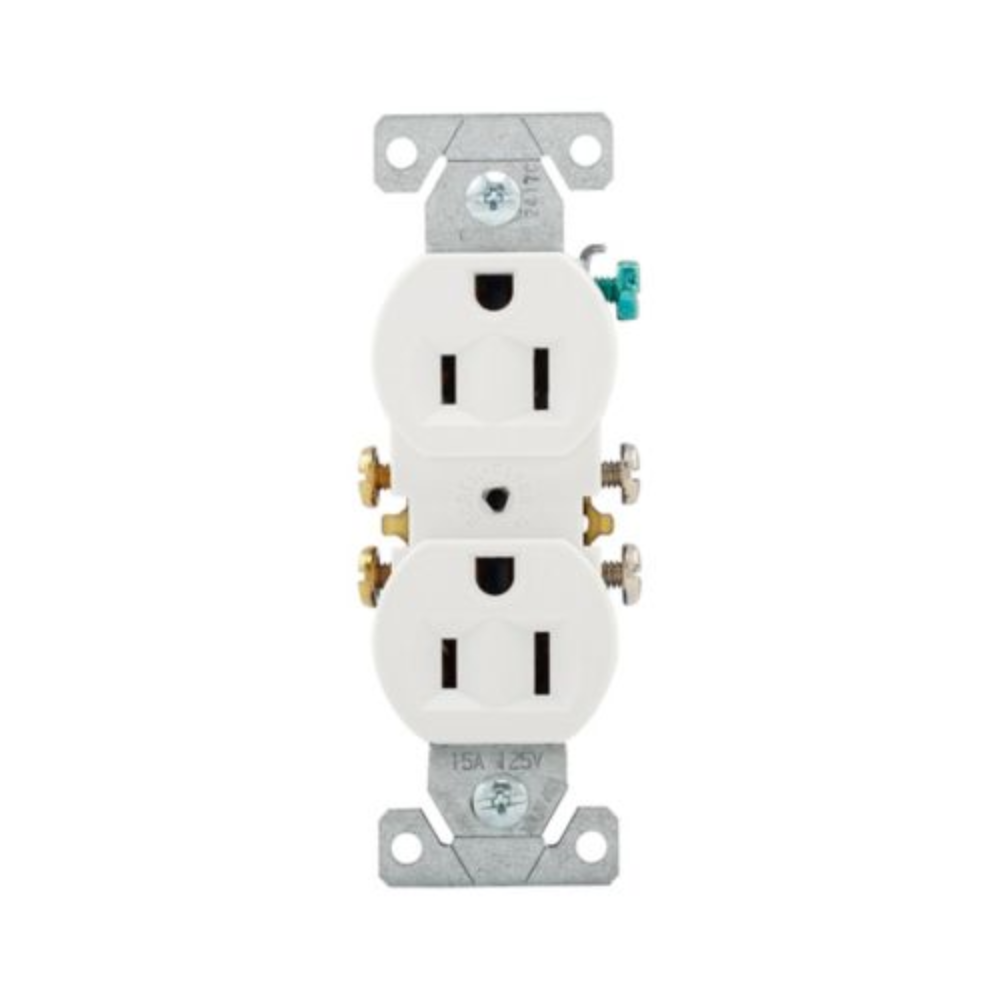 Receptáculo dúplex 2P 3H NEMA 5-15 15A 125V Blanco Eaton