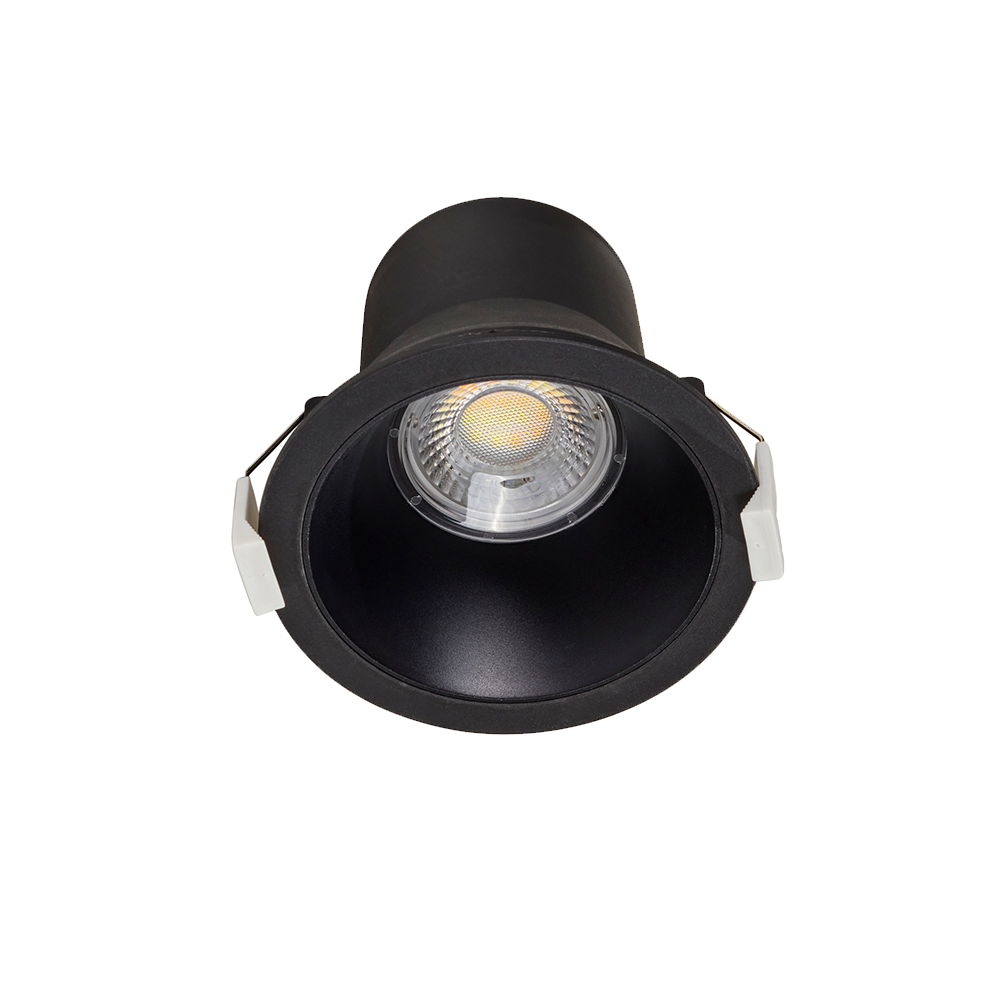Lámpara de Techo LED Empotrable 10W Negro Illux