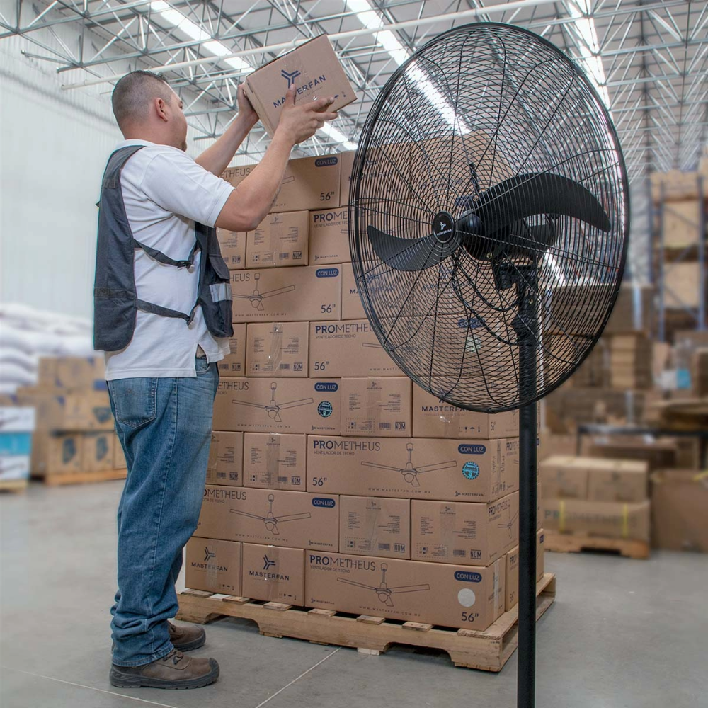 Ventilador de Pedestal Huracan 30" Negro Masterfan