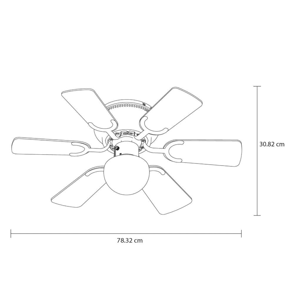 Ventilador de Techo Petit 30" color Satinado Masterfan