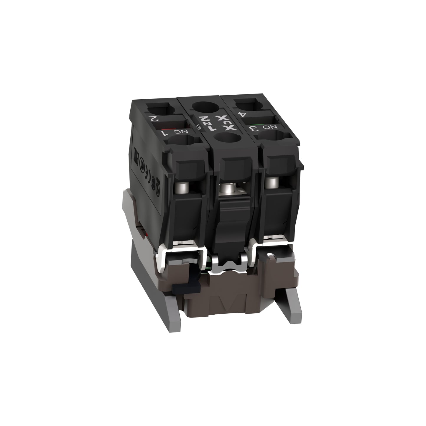 Cuerpo para Botón de Control Iluminado-Ø 22-LED Integral Blanco 1 Na + 1 NC Schneider Electric ZB4BW0B15