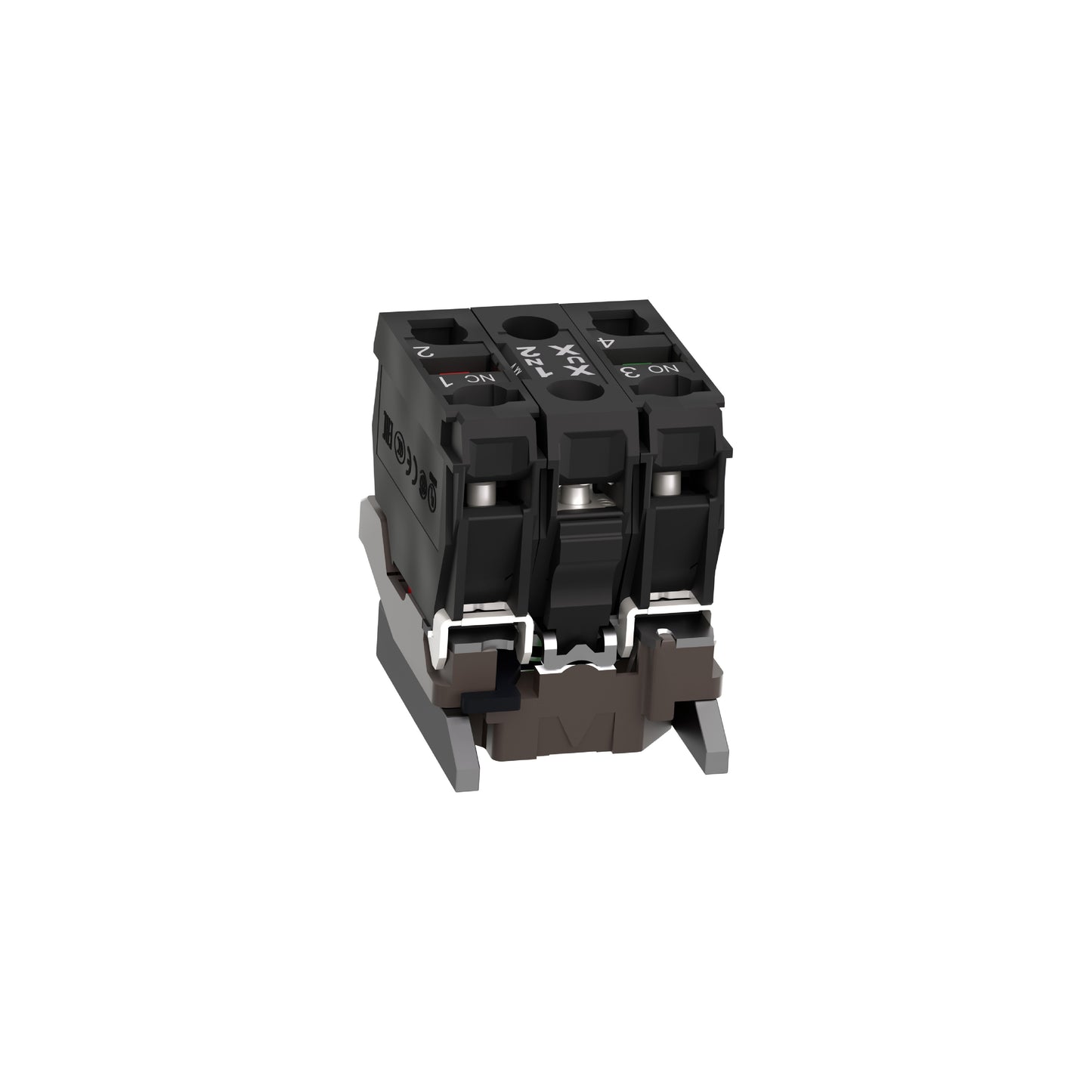 Cuerpo para Botón de Control Iluminado-Ø 22-LED Integral Blanco 1 Na + 1 NC Schneider Electric ZB4BW0M15