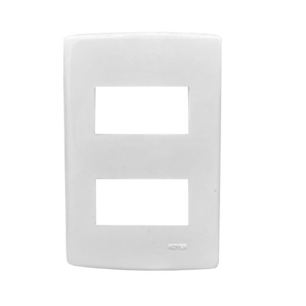 Placa de 2 Módulos Blanco Royer
