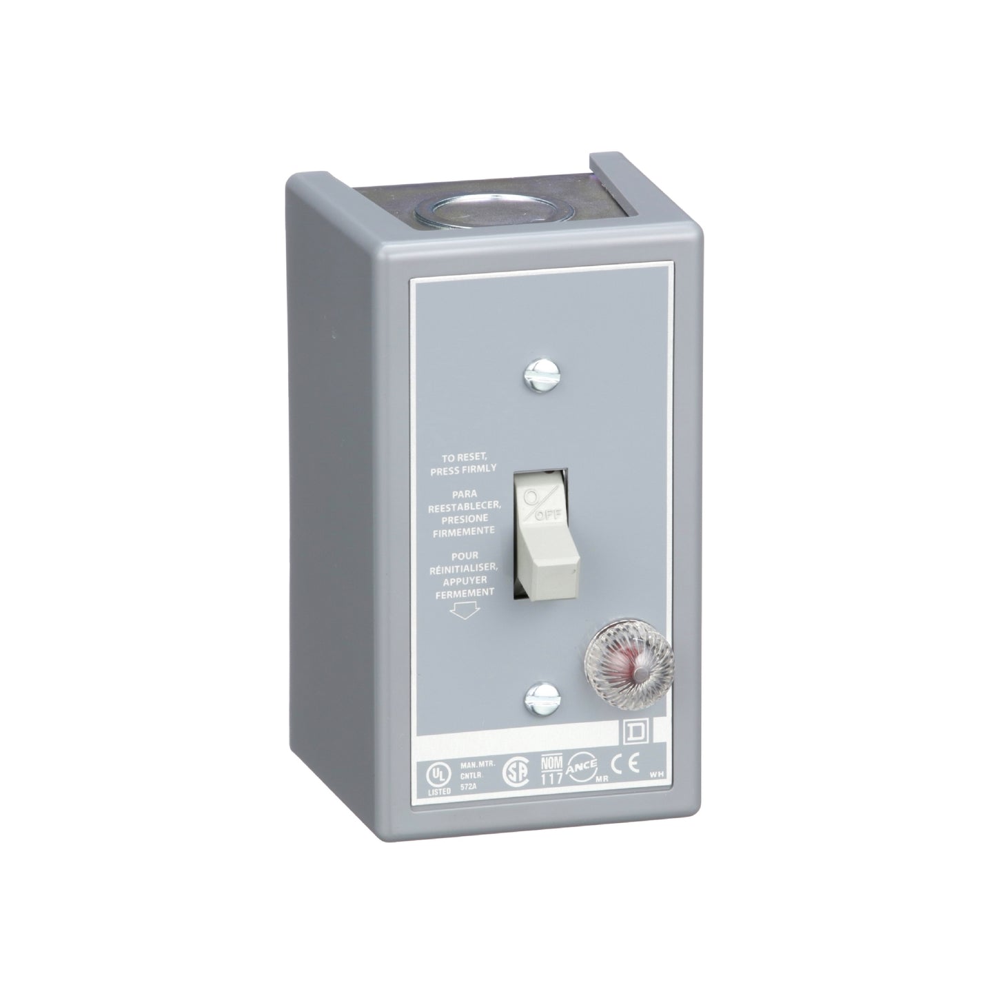 Arrancador Manual en Gabinete NEMA 1 16A 1P 227VCA Schenider Electric 2510FG1P