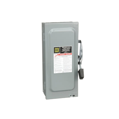 Interruptor de Seguridad con Porta Fusibles 2 Polos 60 A 3H 3F NEMA 1 Neutro Square D Schneider Electric D222N