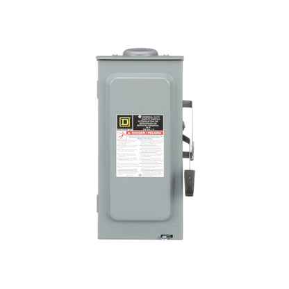 Interruptor de Seguridad con Porta Fusibles 2 Polos 60 A 3H 3F NEMA 1 Neutro Square D Schneider Electric D222N