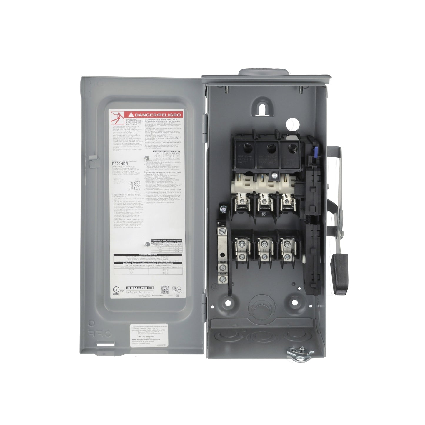 Interruptor de Seguridad 3 Polos 60 A Schneider Electric D322NRB