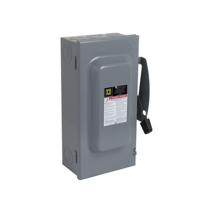Interruptor de Seguridad con Porta Fusibles 3 Polos 100 A NEMA 1 Neutro Square D Schneider Electric D323N