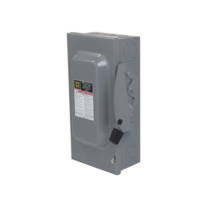 Interruptor de Seguridad con Porta Fusibles 3 Polos 100 A NEMA 1 Neutro Square D Schneider Electric D323N