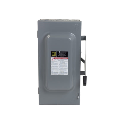 Interruptor de Seguridad con Porta Fusibles 3 Polos 100 A NEMA 1 Neutro Square D Schneider Electric D323N