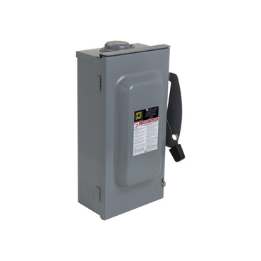 Interruptor de Seguridad con Porta Fusibles 3 Polos 100 A NEMA 3R Neutro Square D Schneider Electric D323NRB