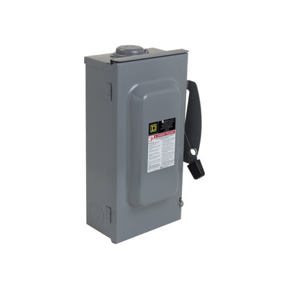 Interruptor de Seguridad con Porta Fusibles 3 Polos 100 A NEMA 3R Neutro Square D Schneider Electric D323NRB