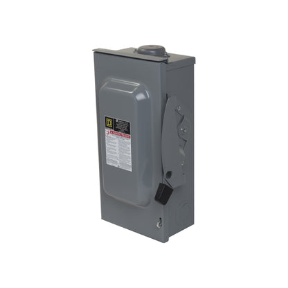 Interruptor de Seguridad con Porta Fusibles 3 Polos 100 A NEMA 3R Neutro Square D Schneider Electric D323NRB