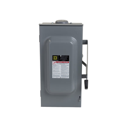 Interruptor de Seguridad con Porta Fusibles 3 Polos 100 A NEMA 3R Neutro Square D Schneider Electric D323NRB