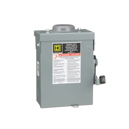 Interruptor de Seguridad sin Porta Fusibles 3 Polos 60 A NEMA 3R Square D Schneider Electric DU322RB