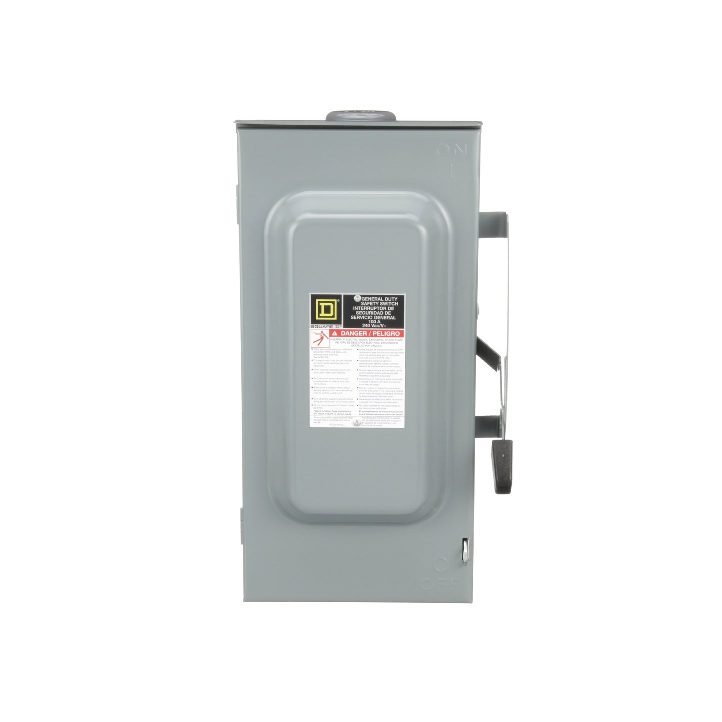 Interruptor de Seguridad sin Porta Fusibles 3 Polos 100 A NEMA 3R Square D Schneider Electric DU323RB