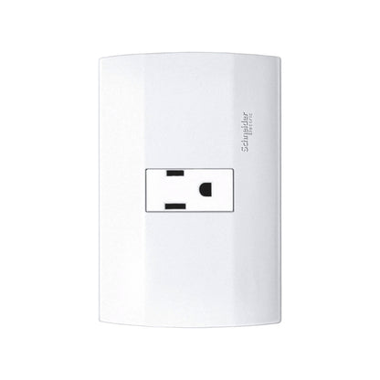 Placa con 1 Contacto 2P+T Blanco Marisio Schneider Electric