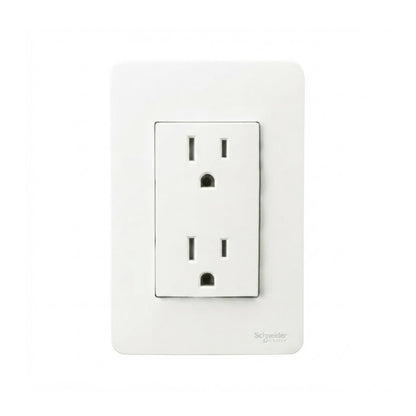Placa con Contacto Dúplex 2P+T Blanco Orion Schneider Electric