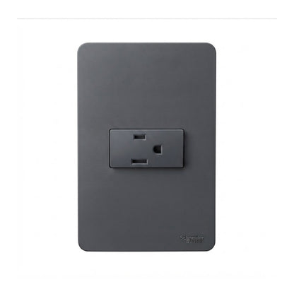 Placa con 1 Contacto 2P+T Negro Orion Schneider Electric