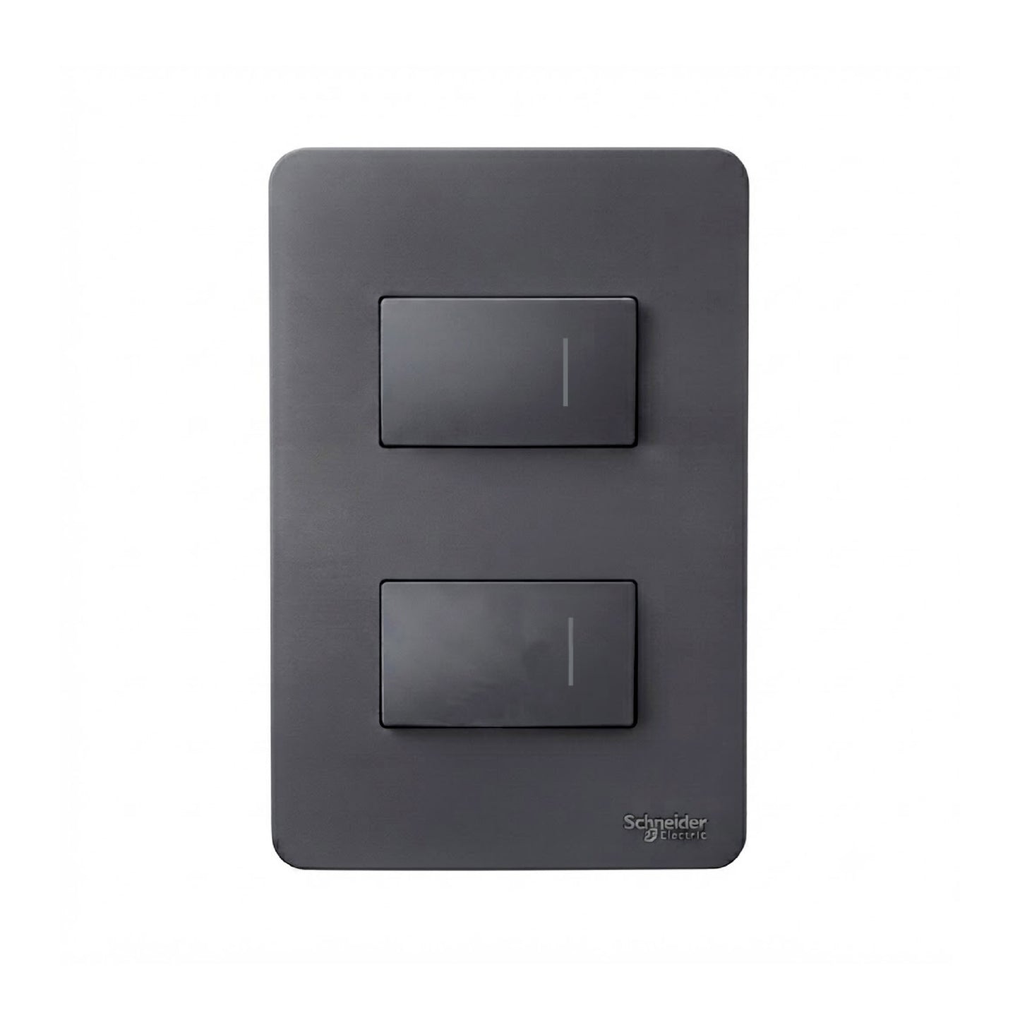 Placa con 2 Apagadores Sencillos Negro Orion Schneider Electric