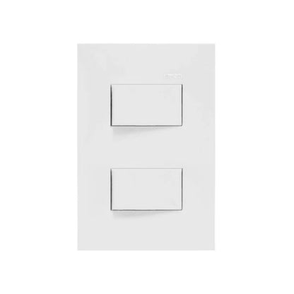 Placa con 2 Apagadores Sencillos Blanco Simon 25