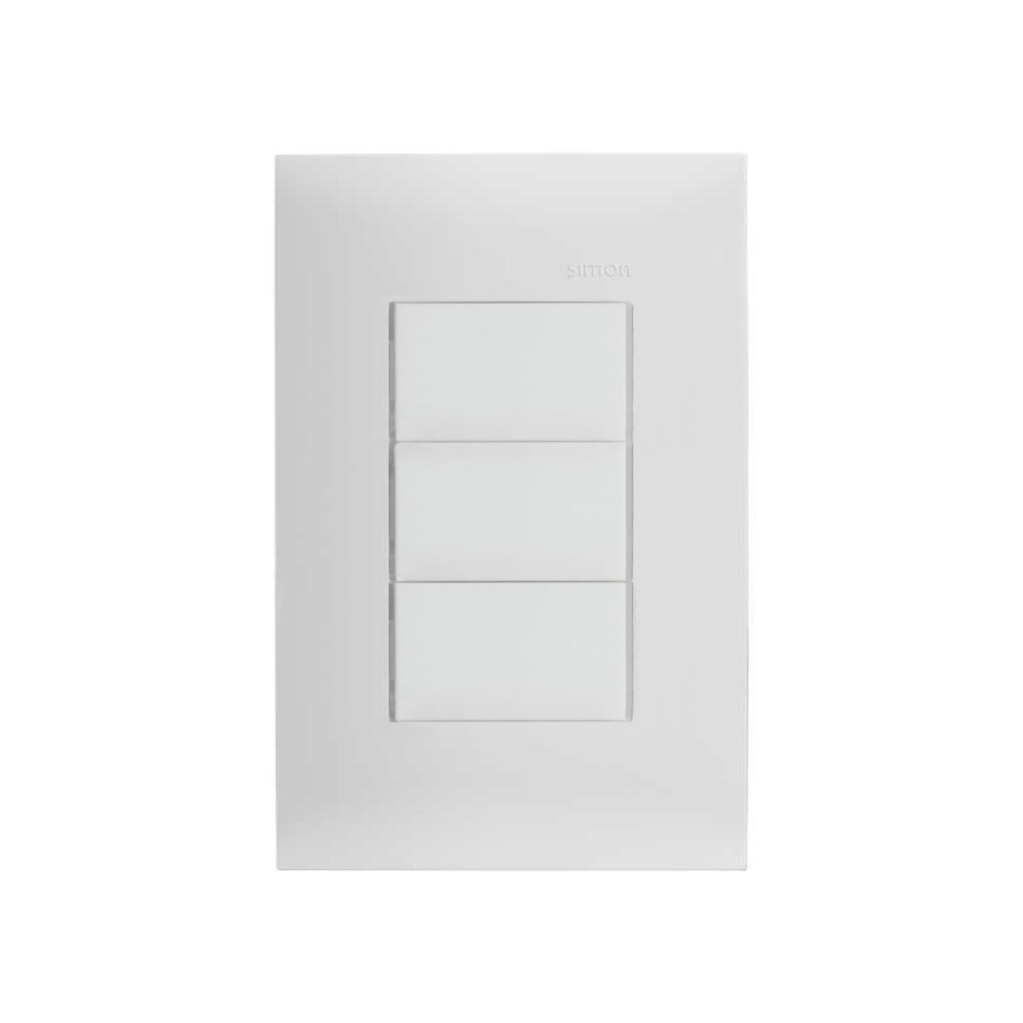 Placa con 3 Apagadores Sencillos Blanco Simon 25