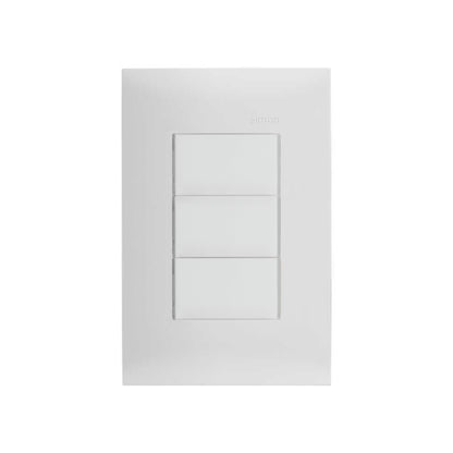 Placa con 3 Apagadores Sencillos Blanco Simon 25