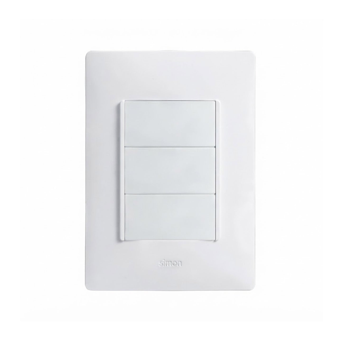 Placa con 3 Apagadores Sencillos Blanco Simon 26