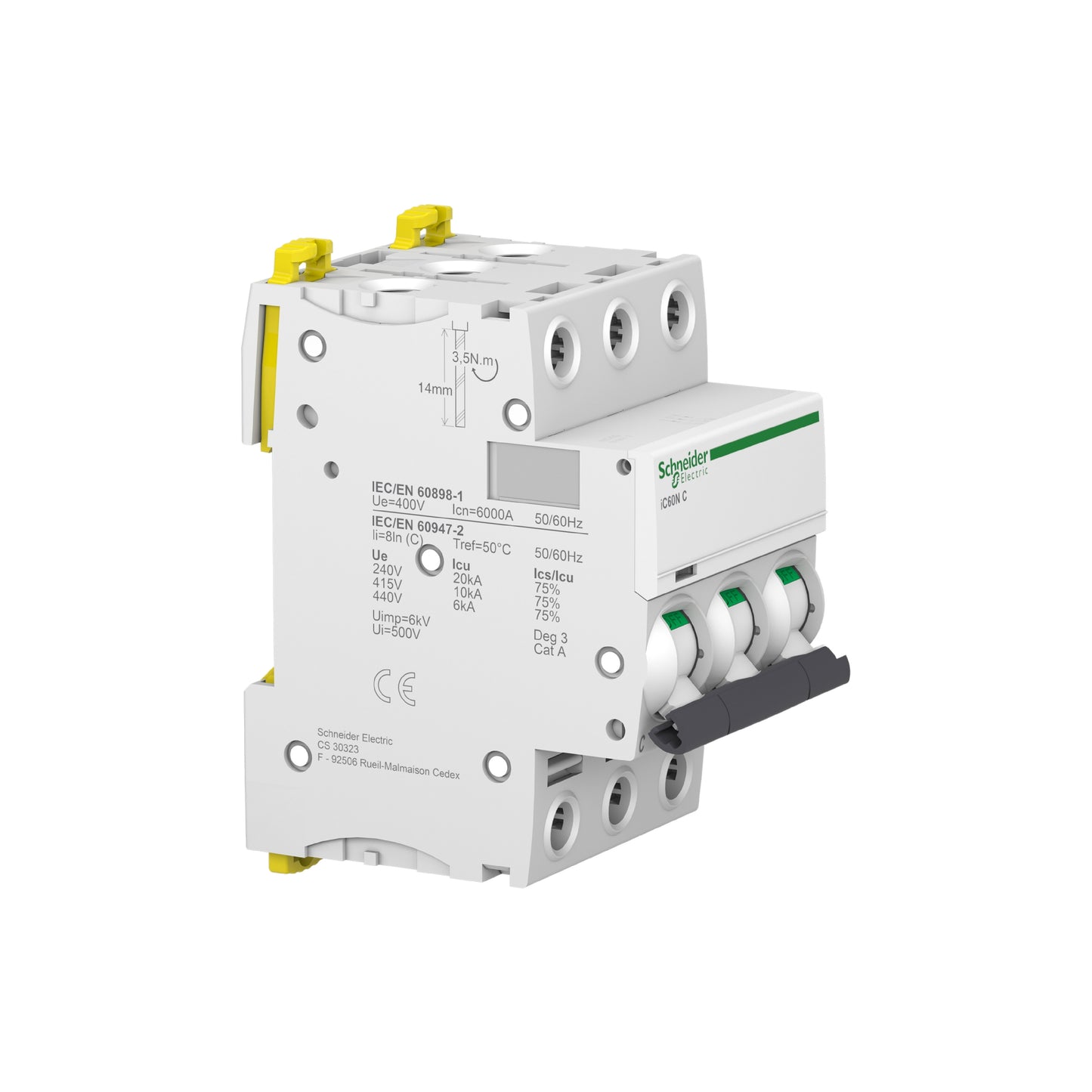 ACTI9 Interruptor Termomagnetico IC60N 3x32 A Curva C Schneider Electric A9F74332