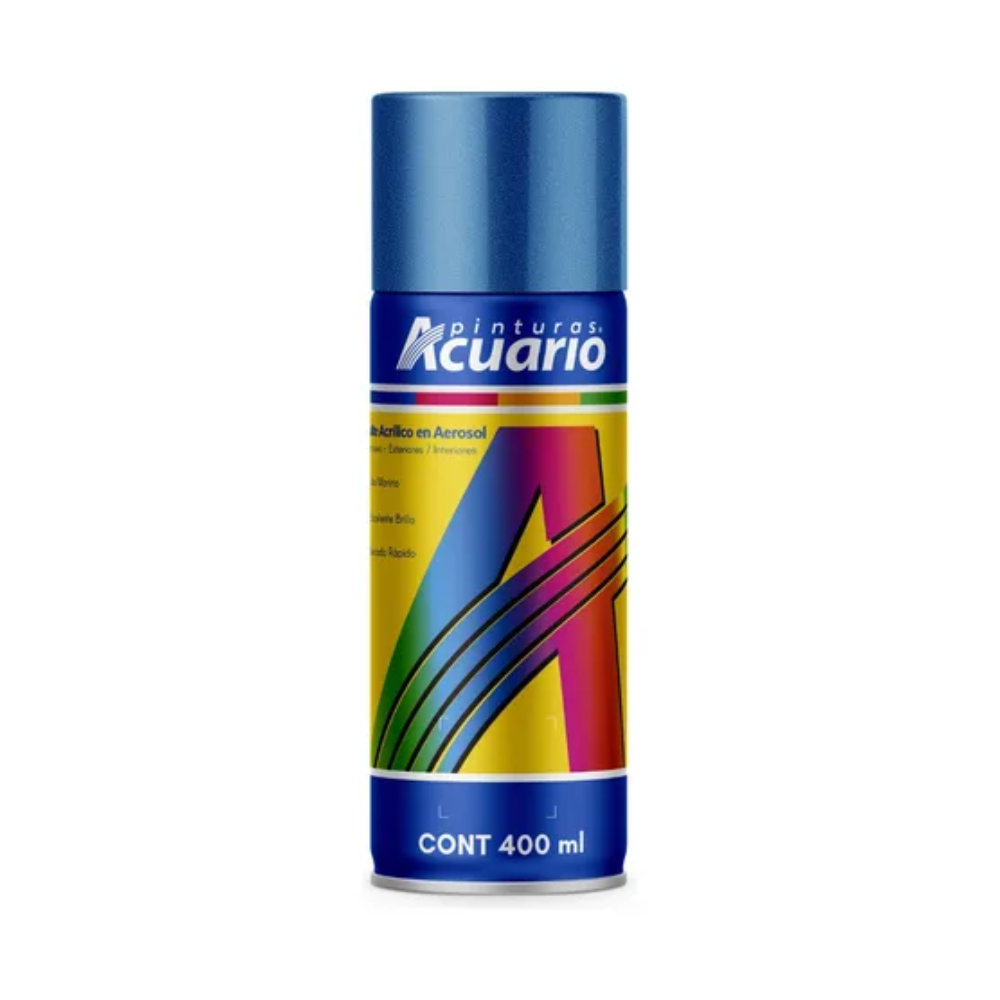 Pintura en Aerosol 400 ml Azul Metalico Acuario