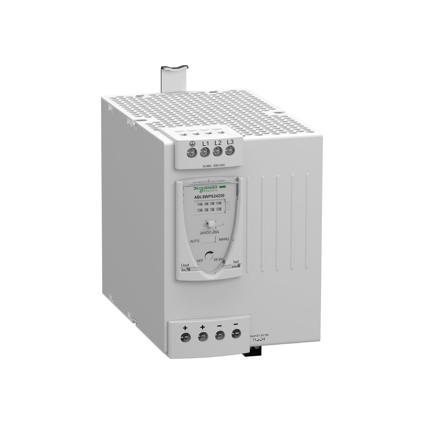 Fuente de Alimentación Conmutada Modular-3 Fases-400 V CA-24 V-20 A Schneider Electric ABL8WPS24200