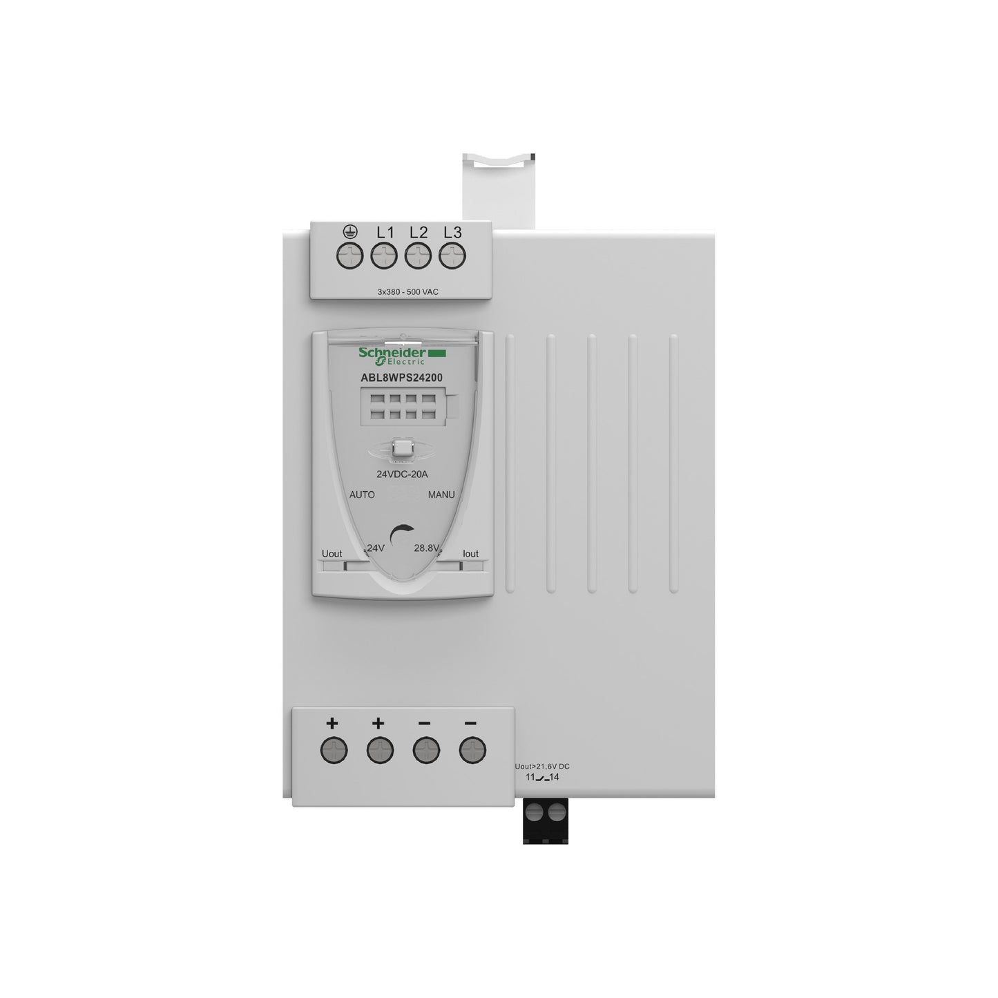 Fuente de Alimentación Conmutada Modular-3 Fases-400 V CA-24 V-20 A Schneider Electric ABL8WPS24200