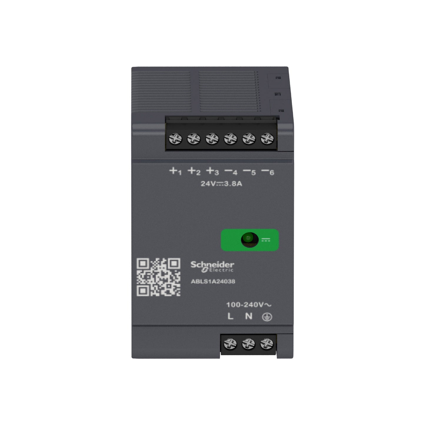 Fuente de Alimentación Conmutada, Fuente de Alimentación Regulada, 100-240 V CA, 24 V 3,8 A, Monofásica, Optimizada Schneider Electric ABLS1A24038
