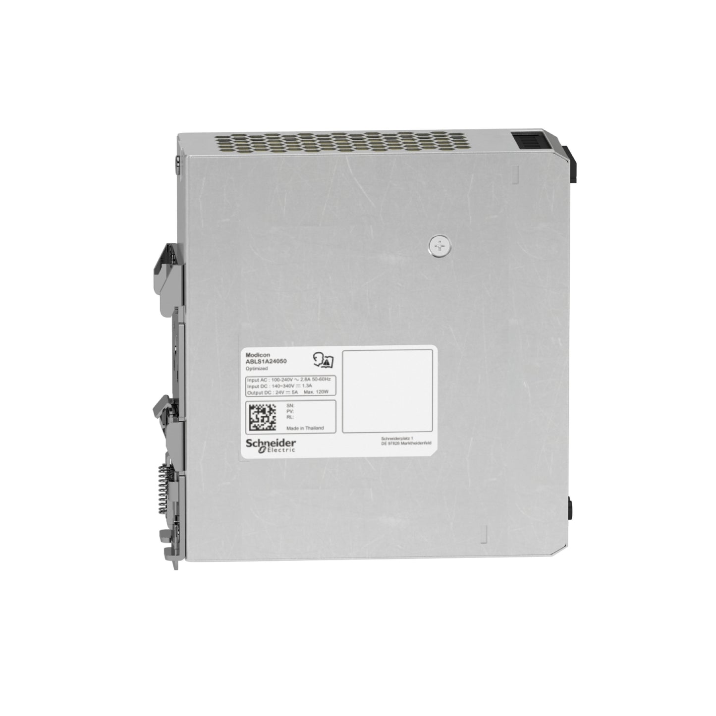 Fuente de Alimentación Conmutada, Fuente de Alimentación Regulada, 100...240v AC, 24V, 5A, Monofásica, Optimizada Schneider Electric ABLS1A24050