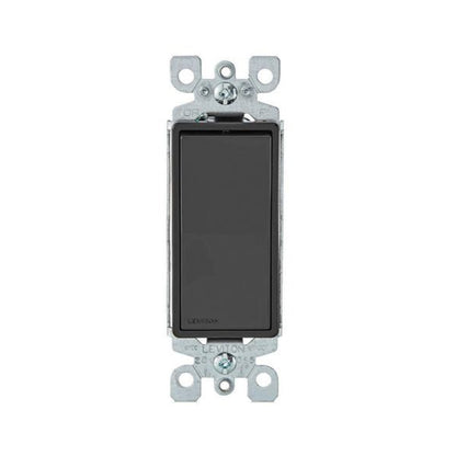 Apagador Sencillo 15A Negro Decora Leviton
