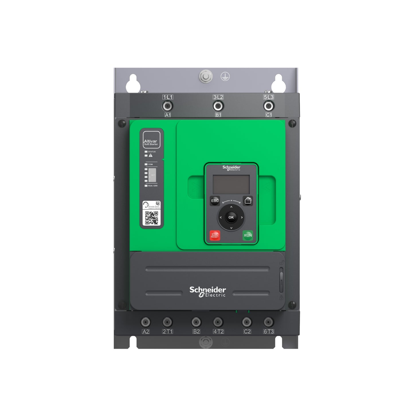 Arrancador Suave Altistart, Altistart 480, 480A, 208 a 690 V CA, Alimentación de Control 110 a 230 V CA Schneider Electric ATS480D62Y