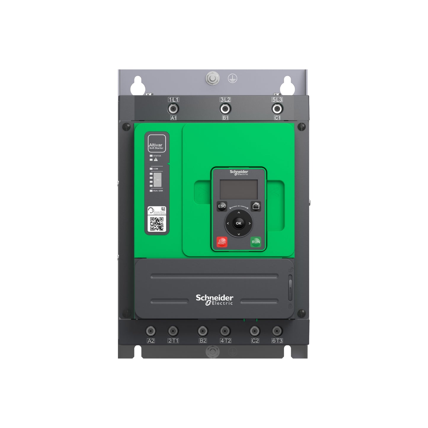 Arrancador Suave Altistart, Altistart 480, 480A, 208 a 690 V CA, Alimentación de Control 110 a 230 V CA Schneider Electric ATS480D75Y