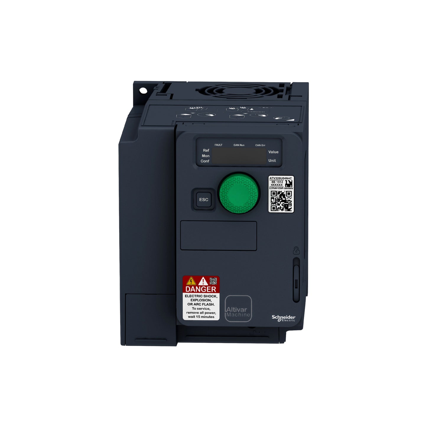 Variador de Velocidad ATV320 Altivar, 0.75 kW, 1 HP, 380...500v Schneider Electric ATV320U07N4C