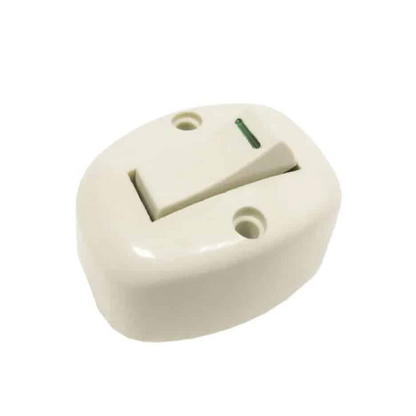 Apagador sencillo de sobreponer 10A 127V Marfil Royer