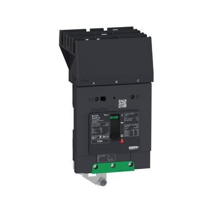 Interruptor Termomagnético Powerpact B, de 125A, 3 Polos, 600Y/347V, 14 kA, I-Line Schneider Electric BDA36125