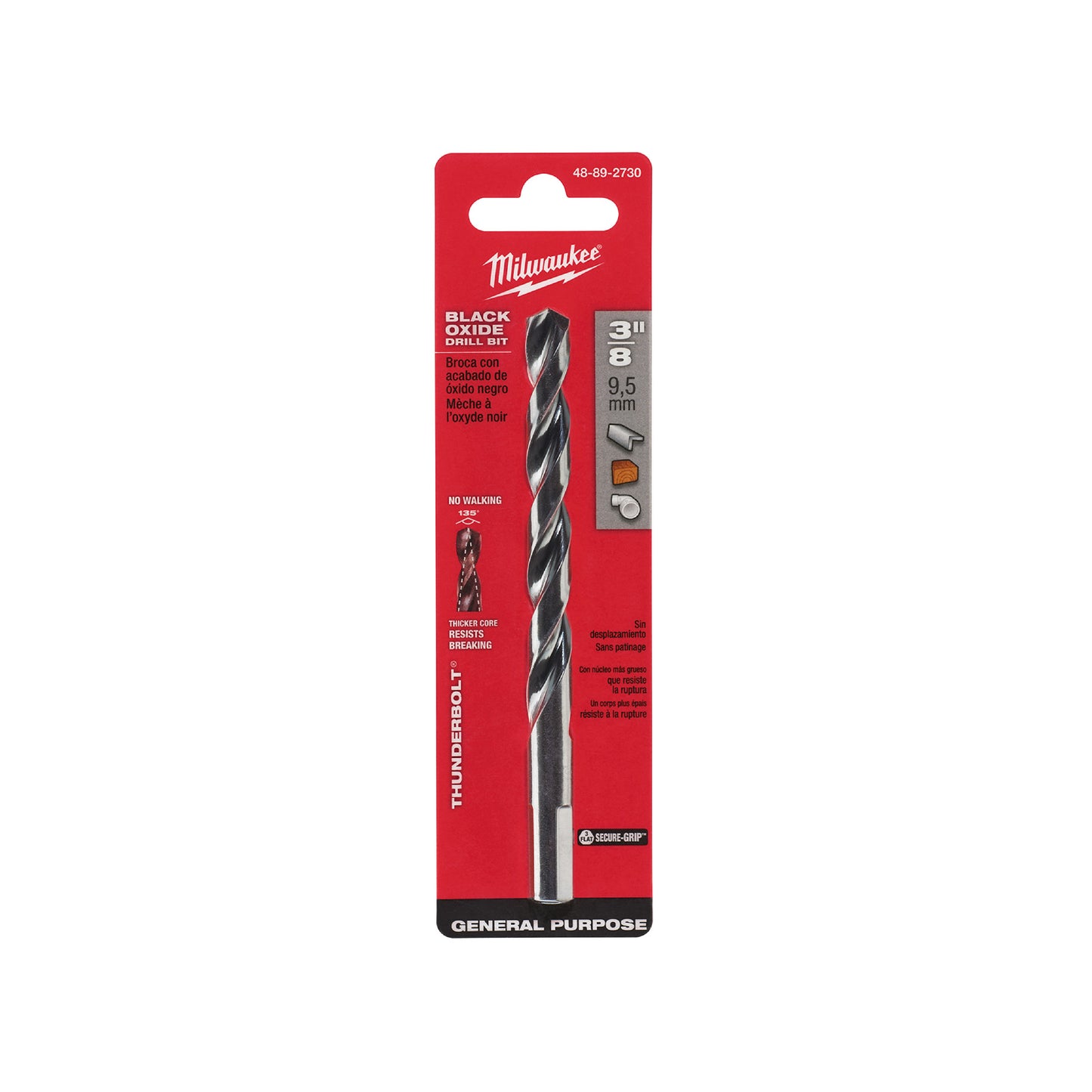 Broca Óxido Negro de 3/8" Thunderbolt® Milwaukee