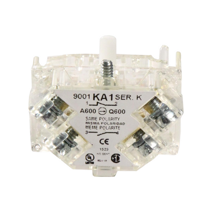 Bloque de Contacto Harmony de 3A 600V 3kA Terminales Atornillables Schneider Electric 9001KA1