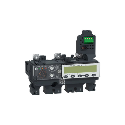 Unidad de Control Micrologic 6.2e, Compact NSX160/250,3 Polos, Protecciones de Falla Básica y de Tierra, Medidor de Energía, 160A Schneider Electric C1636E160