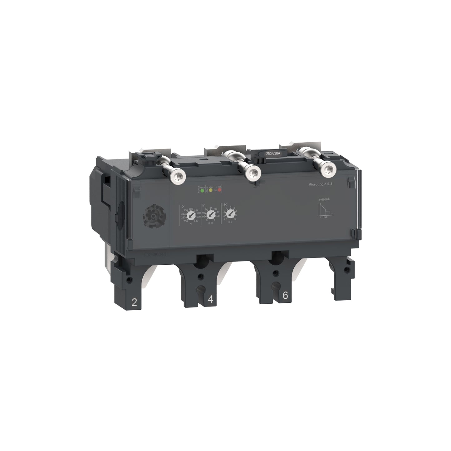 Unidad de Control Micrologic 2.3, Compact NSX630,3 Polos, Protecciones Electrónicas Básicas, Clasificación 630A Schneider Electric C6332D630