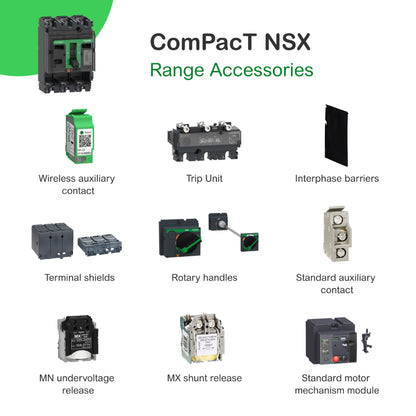 Marco Básico de Interruptor, Compact NSX630F, 36 kA/415 VCA, 3 Polos, Clasificación de Marco 630 A, sin Unidad de Disparo Schneider Electric C63F3