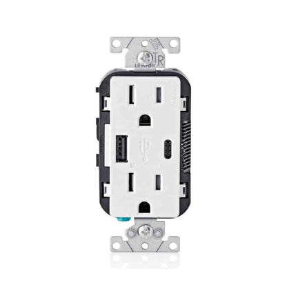 Contacto Dúplex USB Tamper Resistant 15A 125V Blanco Leviton