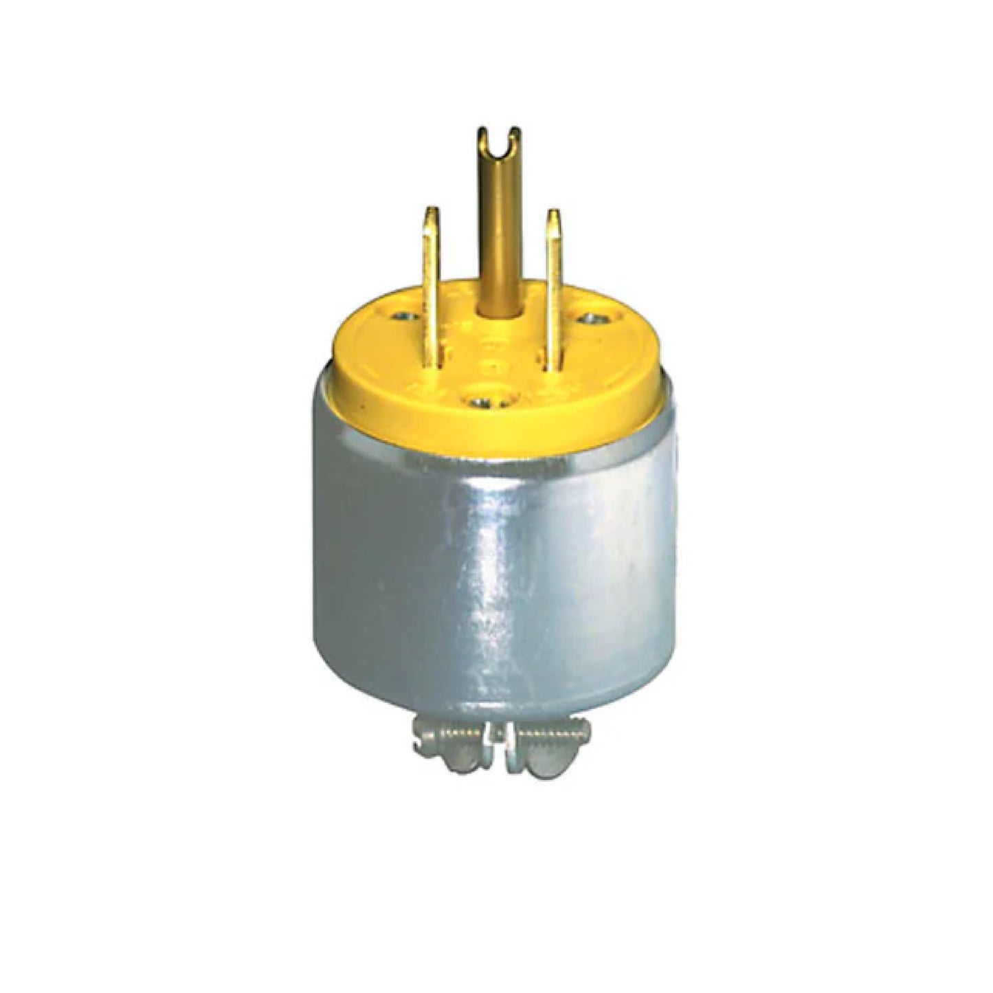 Clavija Grado Comercial 15A 125V NEMA 5-15P 2 polos 3 cables  Amarillo Leviton